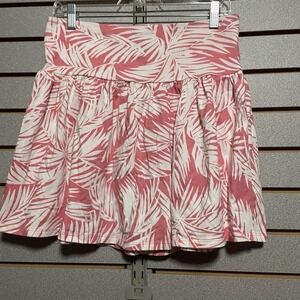 MODA International Pink White NWOTS  Tropical‎ Mini Short Skirt